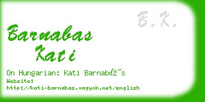 barnabas kati business card